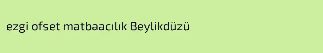 ezgi ofset matbaacılık Beylikdüzü
